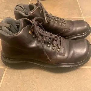 靴 Prada Velcro Leather Shoes Brown Prada Leather Shoes, Size 38 EU